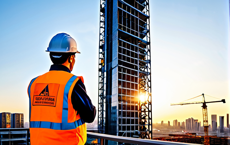 **Prompt:** A professional construction engineer, fully clothed in appropriate safety gear (hard hat, reflective vest), inspecting the steel structure of a supertall skyscraper under construction at sunset, safe for work, perfect anatomy, correct proportions, professional photography, high quality, modern construction site, cranes in the background, appropriate content, family-friendly.