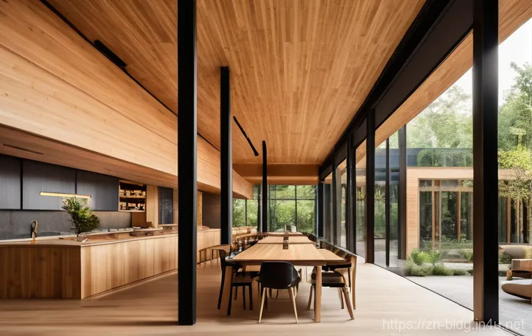 건축산업기사와 재료 선정의 중요성 - A sleek, futuristic skyscraper bathed in warm sunlight, dominating a vibrant, eco-conscious cityscap...