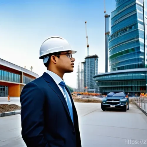Home 23 건축산업기사와 글로벌 자격증 비교 - **Prompt:** A determined male architect or engineer, dressed in a sharp business suit, stands confid...