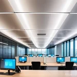 Home 9 건축산업기사와 건물의 전기 설비 설계 - **Prompt 1: Data-Driven Comfort in a Smart Office Environment**
"A bright, modern open-plan offi...