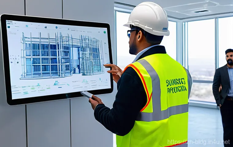 건축산업기사와 설계 시공 간의 협업 사례 - **Prompt: A diverse team of architects, structural engineers, and MEP specialists are intensely coll...